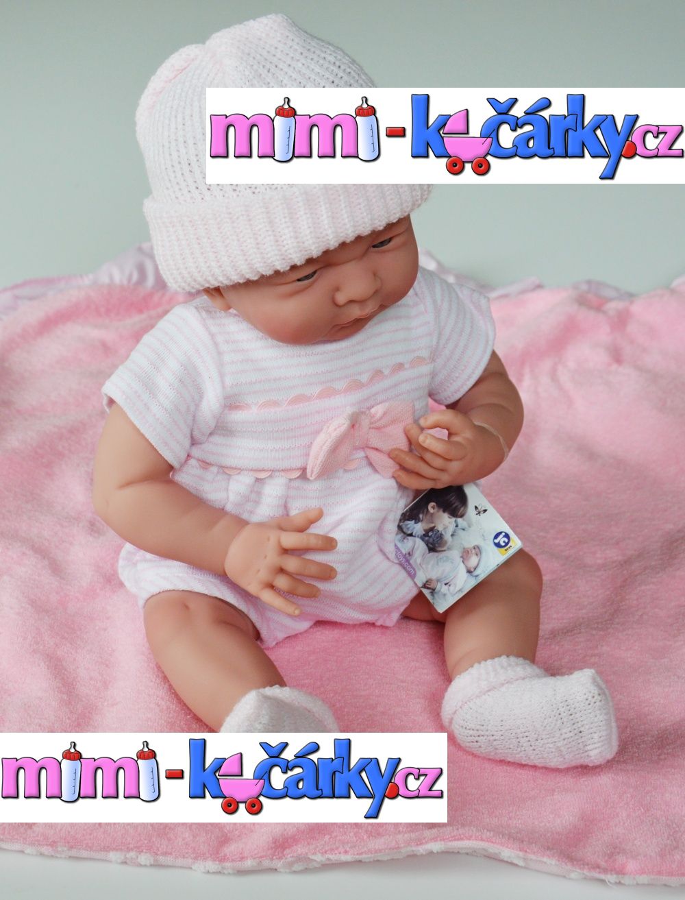 Panenka miminko Berenguer holčička s výbavičkou 39 cm