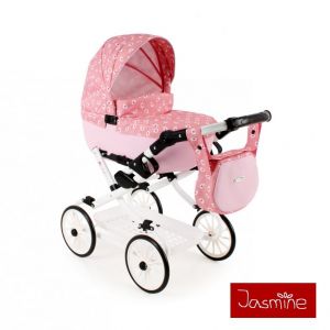 Skládací kočárek pro panenky Jasmine Kids V7 růžový